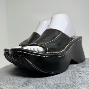 Vintage Black Platform Wedges